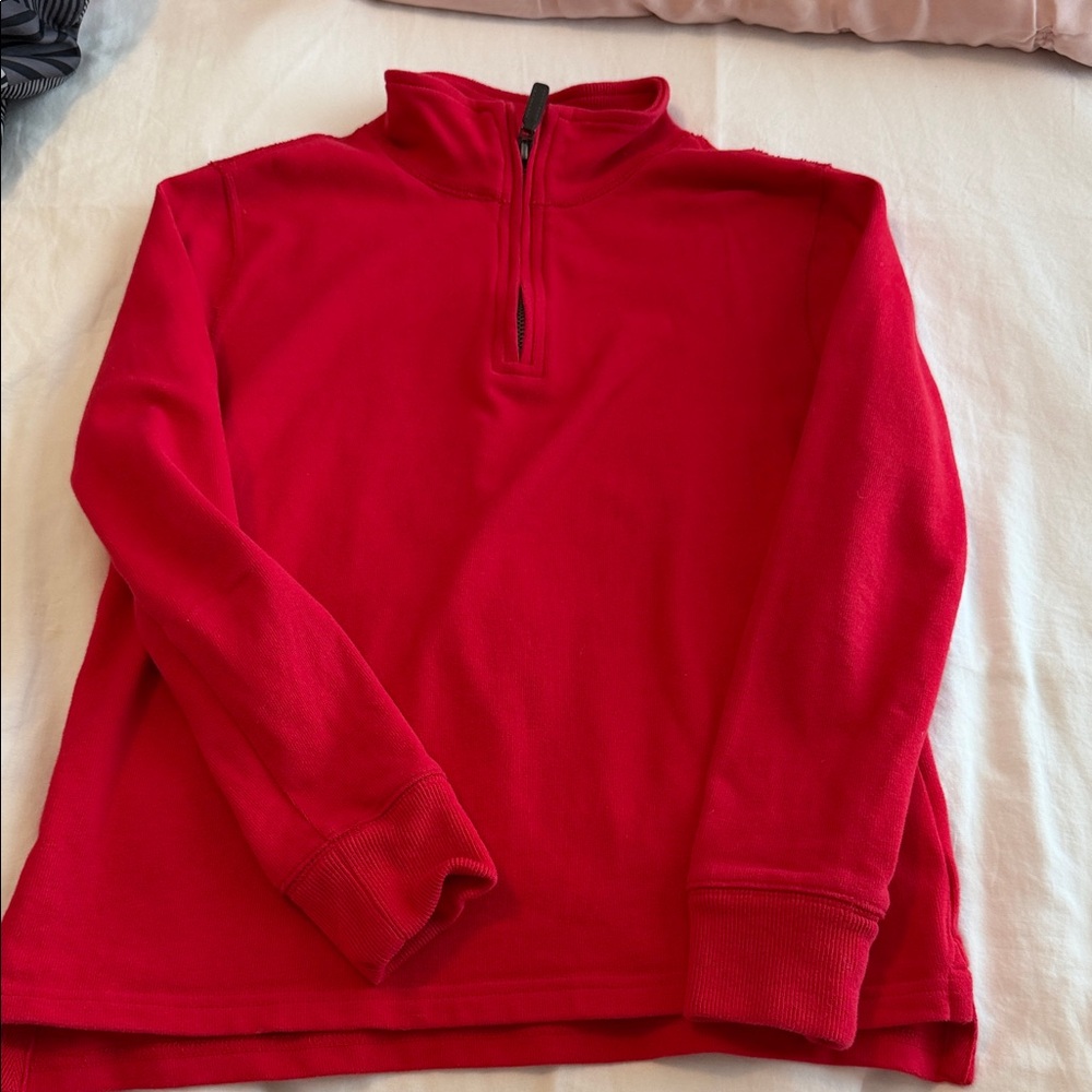 Crewcuts Boy’s Bold Red Zip-Up Sweater